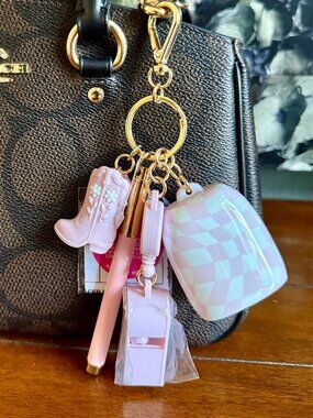 NEW PocketBac Holder Light-up Cowgirl Boot Multi Use Keychain Bath & Body Works